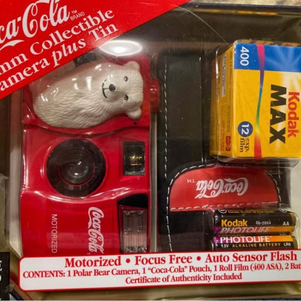 The Limited Red Collectible Camera with Polar Bear Design